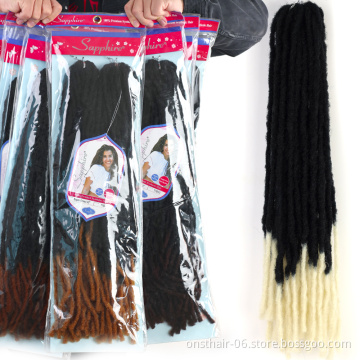 Onst dreads lock wholesale Faux Dreadlocks Braid In Synthetic Hair Extension Crochet Braids  Handmade dread locks braiding Hair
